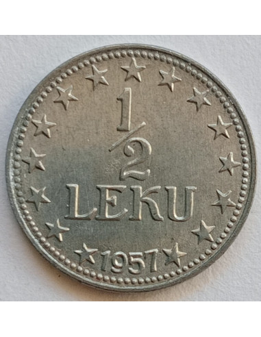 Awers monety Albania 05 Lek 1957