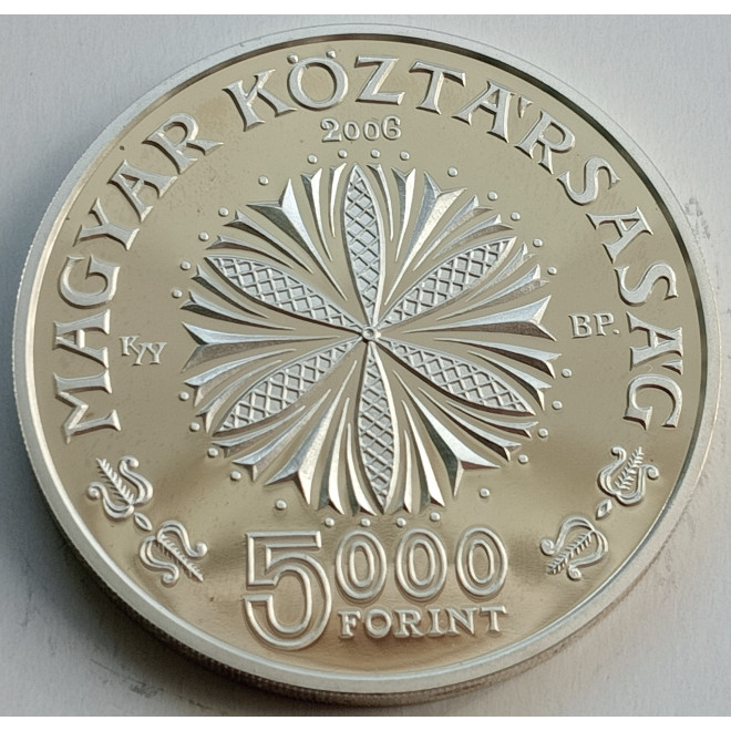 Rewers monety Węgry 5 000 Forint 2006125. rocznica urodzin Beli Bartoka