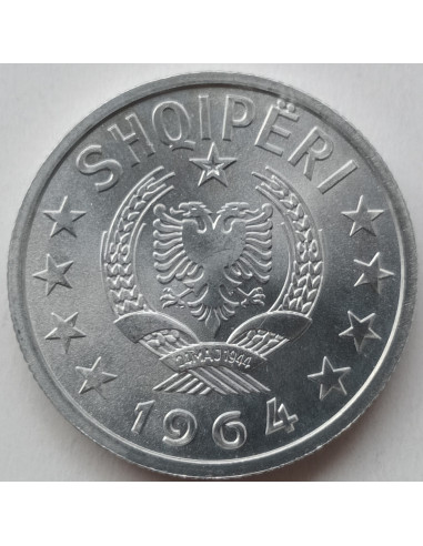 Awers monety Albania 5 Quindar 1964