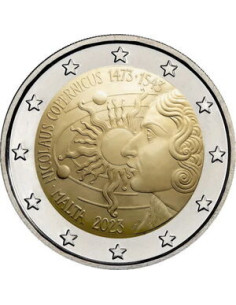Awers monety Malta 2 euro 2023 Mikołaj Kopernik 14731543