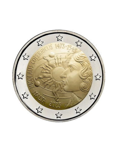 Awers monety Malta 2 euro 2023 Mikołaj Kopernik 14731543