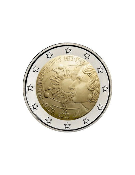 Awers monety Malta 2 euro 2023 Mikołaj Kopernik 14731543