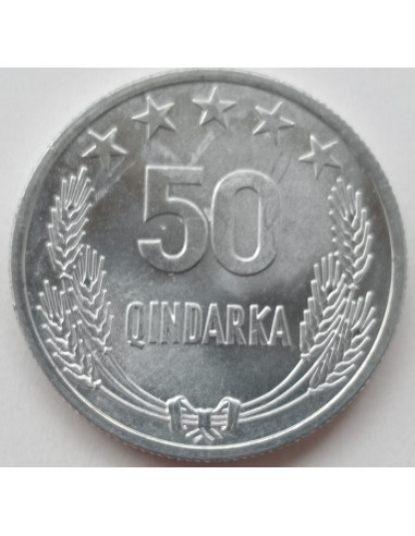 Awers monety Albania 50 Quindar 1964