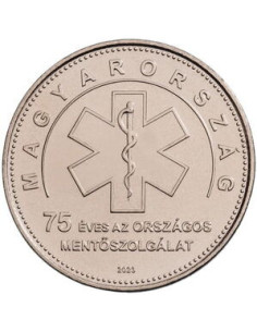 Awers monety Węgry 50 Forint 2023 Krajowe Pogotowie Ratunkowe 75. rocznica