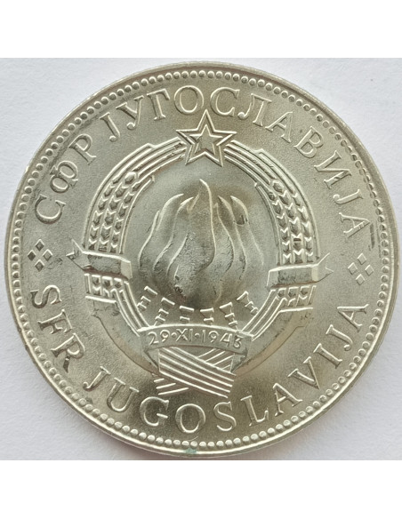 Rewers monety Jugosławia 10 Dinar 1976 F.A.O.