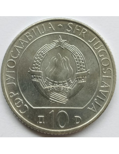 Awers monety Jugosławia 10 Dinar 1983 40. rocznica bitwy nad Sutjeską 2