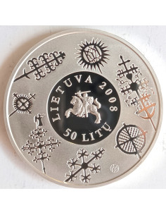 Awers monety Litwa 50 Lit 2008 Europejskie dziedzictwo kulturalne