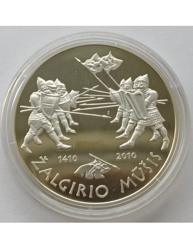 Awers monety Litwa 50 Lit 2010 600. rocznica bitwy pod Grunwaldem