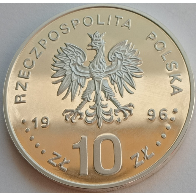 Rewers monety 10 Złotych 1996 Stanisław Mikołajczyk
