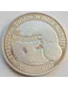 Awers monety 20 000 Złotych 1989 XIV Mistrzostwa Świata w Piłce Nożne
