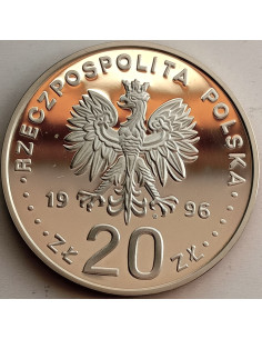 Awers monety 20 Złotych 1996 2