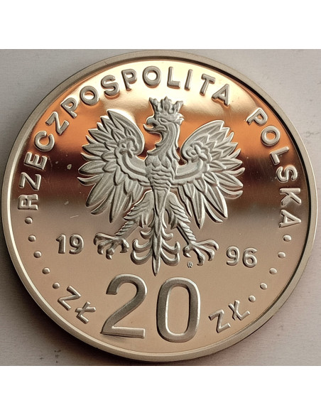 Rewers monety 20 Złotych 1996