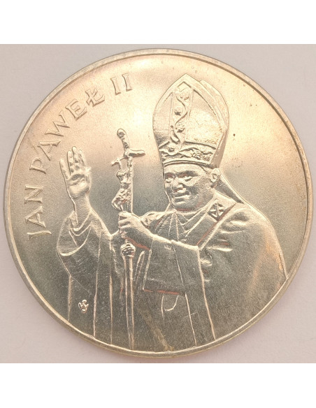 Awers monety 10 000 Złotych 1987 Papież Jan Paweł II
