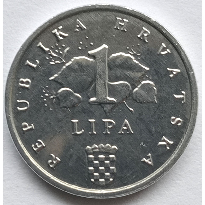 Rewers monety Chorwacja 1 Lipa 2009