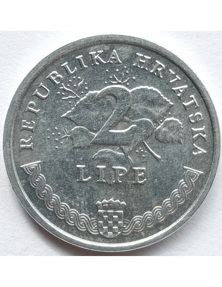 Rewers monety Chorwacja 2 Lipa 2005