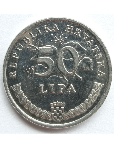Awers monety Chorwacja 50 Lipa 2018