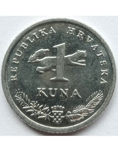 Rewers monety Chorwacja 1 Kuna 2017