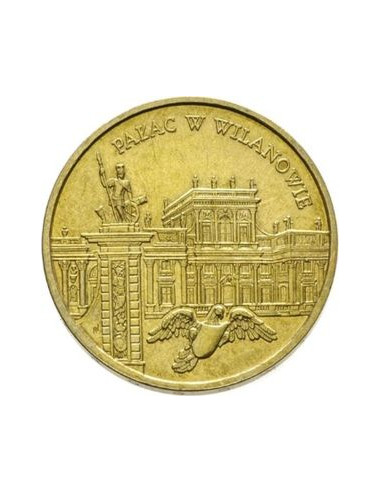 Awers monety 2 zł 2000 Zamki i pałace w Polsce Pałac w Wilanowie