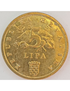 Awers monety Chorwacja 5 Lipa 2017 2