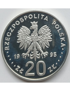 Awers monety 20 Złotych 1995 50. rocznica – Organizacja Narodów Zjednoczonych 2