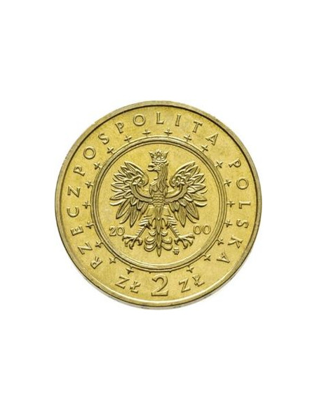 Rewers monety 2 zł 2000 Zamki i pałace w Polsce Pałac w Wilanowie