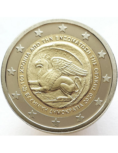 Awers monety Grecja 2 euro 2020 100lecie Traktatu w Sèvres