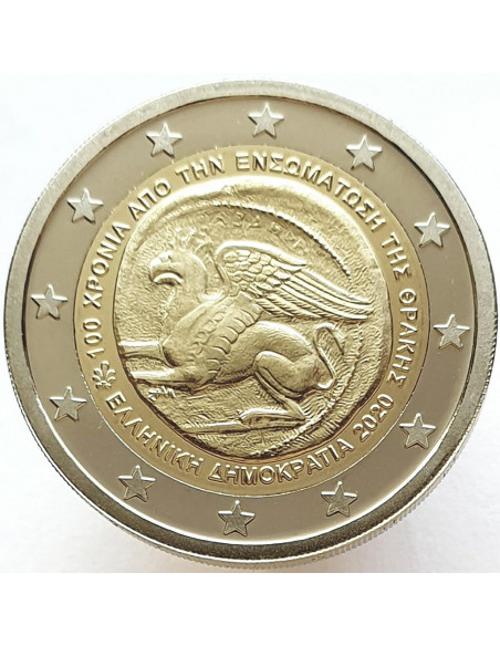 Awers monety Grecja 2 euro 2020 100lecie Traktatu w Sèvres