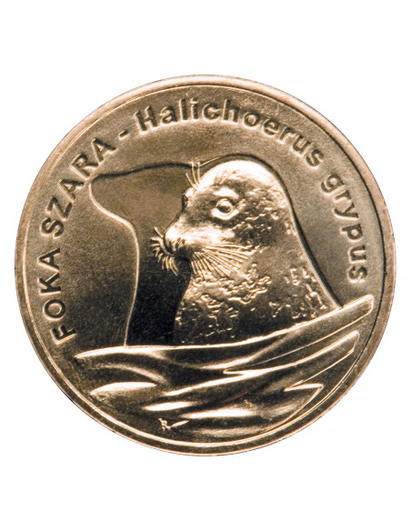 Rewers monety 2 zł 2007 Zwierzęta świata: Foka szara woreczek 50 szt.