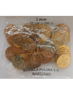 Awers monety 2 zł 2007 Zwierzęta świata: Foka szara woreczek 50 szt.