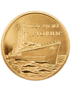 Awers monety 2 zł 2012 Polskie okręty: Niszczyciel „Piorun” Oryginalne opakowanie zawierające 50 sztuk monet 2