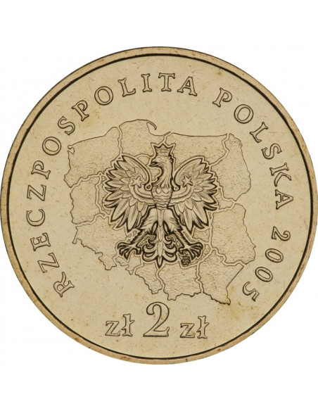 Rewers monety 2 zł 2005 Herby Województw: świętokrzyskie woreczek 50 szt.