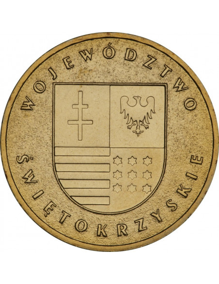 Rewers monety 2 zł 2005 Herby Województw: świętokrzyskie woreczek 50 szt.