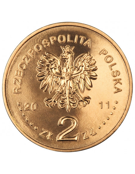 Rewers monety 2 zł 2011 Przewodnictwo Polski w Radzie UE 50 sztuk monet