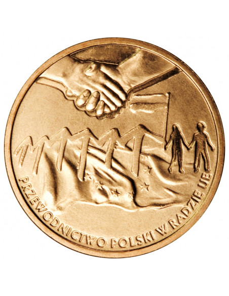 Rewers monety 2 zł 2011 Przewodnictwo Polski w Radzie UE 50 sztuk monet