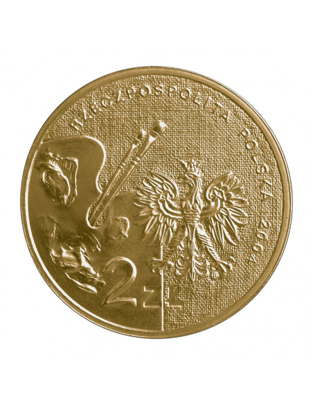 Rewers monety 2 zł 2004 Polscy malarze XIX/XX w.: Stanisław Wyspiański woreczek 50 szt.