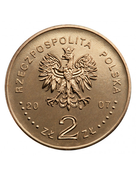 Rewers monety 2 zł 2007 750lecie lokacji Krakowa woreczek 50 szt.