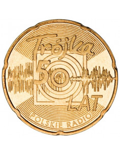 Awers monety 2 zł 2012 50lecie Programu 3 Polskiego Radia woreczek 50 szt. 2
