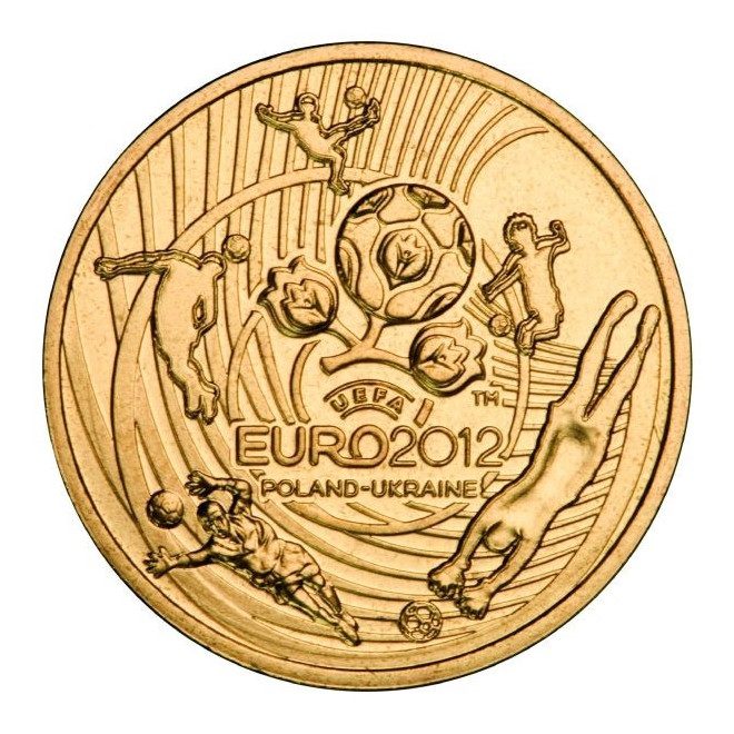 Rewers monety 2 zł 2012 Mistrzostwa Europy w Piłce Nożnej UEFA woreczek 50 szt.
