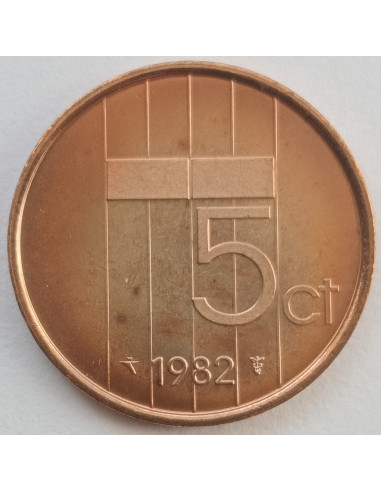 Awers monety Holandia 5 Cent 1982