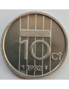 Awers monety Holandia 10 Cent 1982