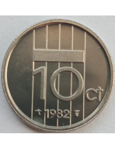 Awers monety Holandia 10 Cent 1982