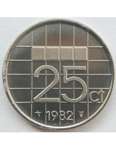 Awers monety Holandia 25 Cent 1982 2