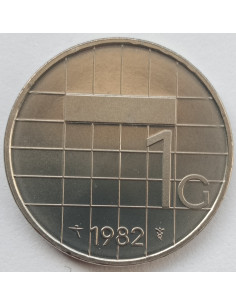Awers monety Holandia 1 Gulden 1982 2