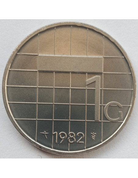Rewers monety Holandia 1 Gulden 1982