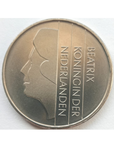 Awers monety Holandia 25 Gulden 1982