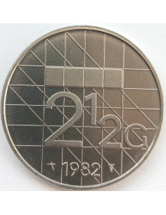 Awers monety Holandia 25 Gulden 1982 2