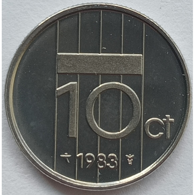 Rewers monety Holandia 10 Cent 1983