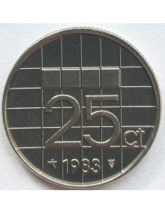 Awers monety Holandia 25 Cent 1983 2