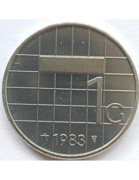 Rewers monety Holandia 1 Gulden 1983