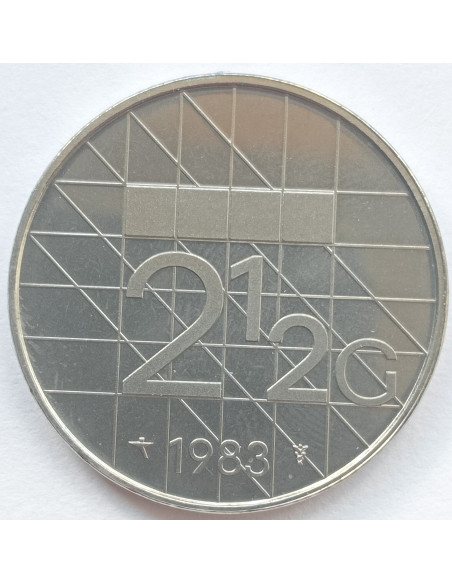 Rewers monety Holandia 25 Gulden 1983